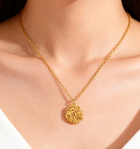 Collier pendentif en forme de goutte Allah Coran, bijoux islamiques musulmans pour hommes et femmes, couleur or, acier inoxydable, cadeau - Product Image 2