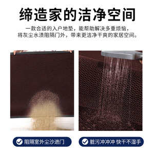 พรมเช็ดเท้ากลางแจ้งแบบพรีเมียม รูปทรงสี่เหลี่ยมผืนผ้า กันน้ำ กันลื่น ลายแปลกใหม่ ทำจากเส้นใยโพลีเอสเตอร์ ทำความสะอาดง่าย สำหรับใช้บริเวณทางเข้าบ้าน - Product Image 6