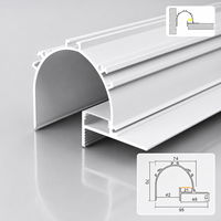 Profilé LED encastré en aluminium pour plafond en plâtre, extrusion en aluminium sans cadre pour éclairage encastré intérieur