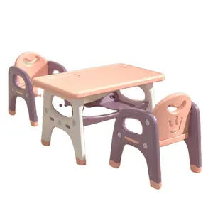 Conjunto de mesa de comedor para niños, combinación de escritorio y silla, mobiliario infantil