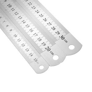 Regla recta de acero inoxidable de 30 cm de doble cara para la fabricación de joyas y mediciones precisas - Product Image 5