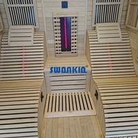Ruang Sauna Terapi Garam Halo dengan Lampu Merah Inframerah, Ruang Ozone, Ruang Uap, Unit Kamar Mandi Prefab Spruce dengan Shower Uap