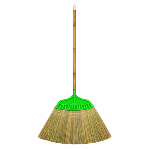 Kelelawar Rayung <b>Broom</b> Bamboo <b>Handle</b> Traditional Indonesia Natural Fiber Cleaning Tool - Product Image 1
