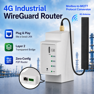 เราเตอร์อุตสาหกรรม 4G รองรับ <span class=keywords><strong>WireGuard</strong></span> VPN Layer 2 Bridge การสื่อสารในซับเน็ตเดียวกัน Zero-Config P2P Router สำหรับการเข้าถึงระยะไกลของ PLC - Product Image 1