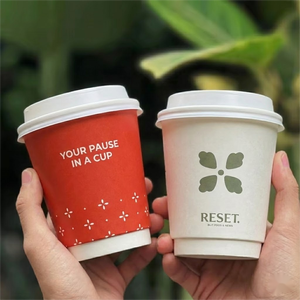 Gobelets à café en carton double couche écologiques de 8 oz, 12 oz, 16 oz avec couvercles, jetables, pour boissons chaudes, pour les cafés - Product Image 2