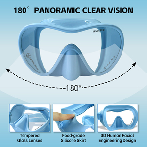Masques <span class=keywords><strong>de</strong></span> <span class=keywords><strong>plongée</strong></span> <span class=keywords><strong>sous</strong></span>-marine à large champ <span class=keywords><strong>de</strong></span> vision en silicone liquide, faible volume, anti-fuite, anti-buée nano, <span class=keywords><strong>pour</strong></span> la <span class=keywords><strong>plongée</strong></span> avec tuba - Product Image 4