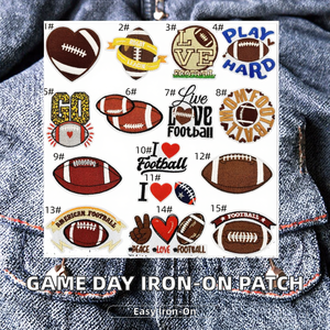 Patch brodé thermocollant en PVC pour tissu denim, personnalisé, petit, pour équipes de softball et baseball, avec logo, pour le sport, le football, le denim, le jour du match - Product Image 2