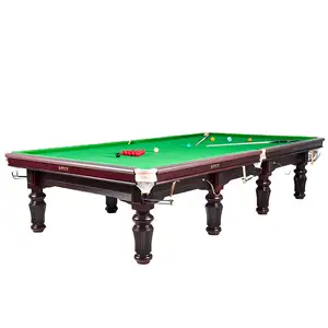 Grosir Kustom 100% Wol Warna Hijau Kain 12 Kaki Meja Snooker Papan Biliar Murah