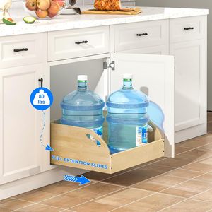<span class=keywords><strong>Organizador</strong></span> de Ollas y <span class=keywords><strong>Sartenes</strong></span> con Cierre Suave, Cajón Extraíble de Alta Resistencia para Almacenamiento de Bandejas de Horno y Tablas de Cortar para Cocina - Product Image 6