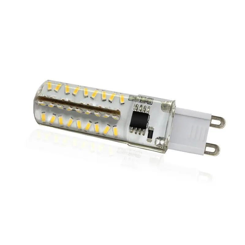 Lâmpada led ac220v, smd 2835, milho, silicone, 51 leds, g9, cerâmica, 4.5w