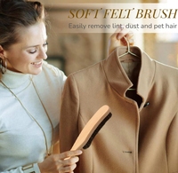 Brosse dépoussiérante en bois de qualité supérieure pour cheveux de cheval, nettoyeur de casquettes de cowboy, brosse pour vêtements en cachemire, meubles et chapeaux en feutre