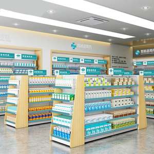 Light-Duty Supermarket Display Stand Retail Shop <b>Rack</b> with Drugstore Shelf for Store Display - Product Image 5