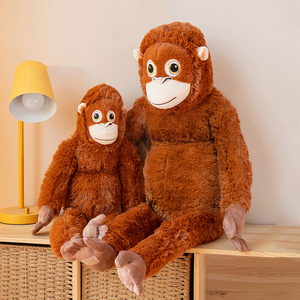 Peluche de Gorila <span class=keywords><strong>Rojo</strong></span> de 60cm 90cm, Juguete de Peluche de <span class=keywords><strong>Mono</strong></span> con Brazos Largos, Simulación de <span class=keywords><strong>Mono</strong></span> para Decoración del Hogar - Product Image 2