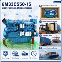 Prix d'usine SCDC Baudouin Série 6m33 404 kW 550 ch 1500 tr/min Moteur marin 6M33C550-15 pour bateau de pêche, bateau de travail, remorqueur