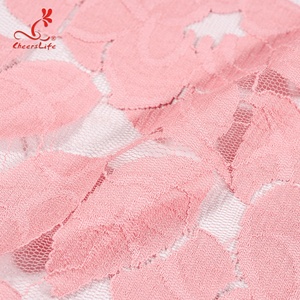 Vestido de princesa para niña, encaje frontal de nailon de algodón sintético, Color rosa claro, Material de Base y encaje - Product Image 1