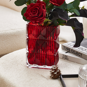 Decorazione Moderna per la Casa: Composizione di Rose Rosse Essiccate con <span class=keywords><strong>Vaso</strong></span> <span class=keywords><strong>in</strong></span> Ceramica da Tavolo - Product Image 5