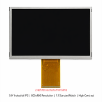 Modul LCD IPS BOE Sunlight Readable 5.0 Inci 1000 Nits 800x480 Kecerahan Tinggi RGB 50 PIN Layar Tertanam Industri Luar Ruangan