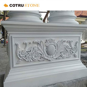 Cột đá cẩm thạch màu Xám và trắng, cột Roma phong cách cổ điển, sảnh trong nhà cột đá chạm khắc tuyệt đẹp - Product Image 3