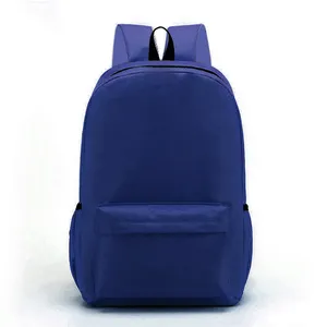 พร้อมส่งในสต็อก สีน้ําเงินกรมท่า นักเรียน Unisex ผู้ใหญ่ กระเป๋านักเรียนที่แข็งแกร่ง กระเป๋าเป้สะพายหลังทุกวันพร้อมกระเป๋าด้านหน้า