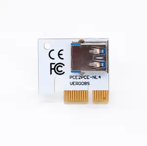 PCI 1X PCI-e X1 Riser 90 Degree Riser Card Adapter to USB For 006 006C 007S 008S Graphics Card Riser