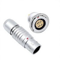 Connecteur de Série F Multi-cœurs de Grade Militaire, Prise Circulaire Métallique d'Aviation, Auto-bloquant Push-Pull, Protection IP68, -55~+125°C