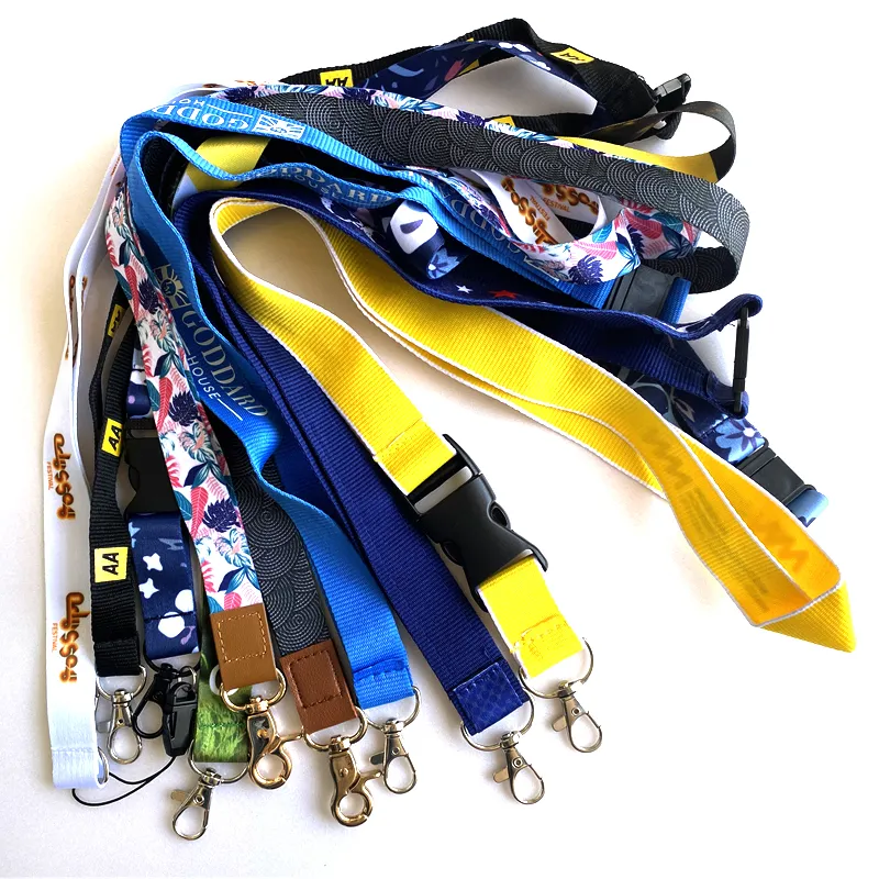 Customized Lanyards Work ID Card Holder Sublimation Teacher Neck Polyester Lanyard With Logo Custom