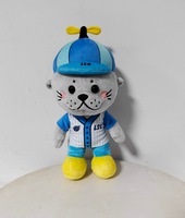 Peluche chat mignon gris, jouet en peluche pour bébé, personnalisable, échantillon gratuit, usine de jouets pas chers