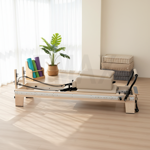 Cama Reformer Tmax Full Track con Núcleo de Madera Maciza de Arce, Máquina de Pilates para Entrenamiento en Interiores, Cama de Pilates Reformer para Yoga - Product Image 3