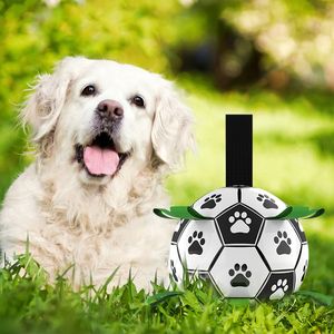 Kinyu stokta orijinal fabrika Dropshipping klasik oyuncaklar interaktif köpek futbol futbol topu orta ve büyük köpek için Tab ile - Product Image 6