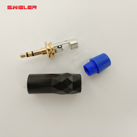 Connecteur en forme de diamant plaqué or en cuivre de 1/8 pouce, prise jack stéréo 3,5 mm TRS, prise audio auxiliaire pour haut-parleur de mixeur XLR, prise jack mâle 3,5 mm