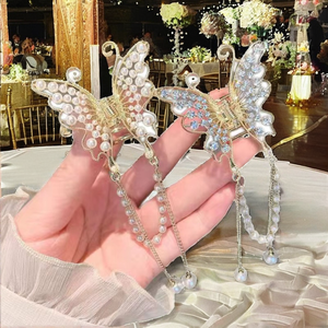 Toptan avrupa ve amerikan tarzı yeni güzel Peals altın Metal alaşım saç pençe kızlar için - Product Image 3