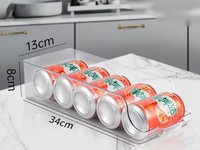 Boîte de rangement pour boissons de réfrigérateur, type tiroir simple et double couche, pour canettes de bière et de coca