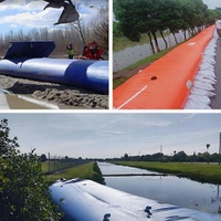 Barrière de contrôle des inondations mobile et flexible en PVC gonflable, barrage en caoutchouc, dique de retenue pour rivières