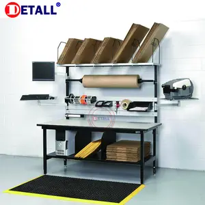 esd workbench convenient operated packing table/packaging table with pack pegboard