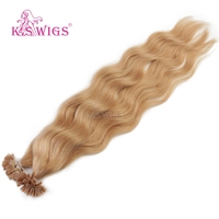 Extensions capillaires à kératine pré-collées de qualité supérieure, type U-tip, lisses ou ondulées, en cheveux humains, pour la vente en gros