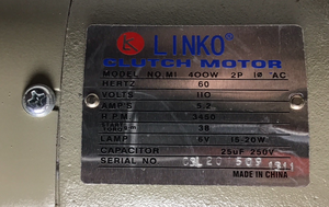 สินค้าใหม่แกะกล่องของแท้ Linko M1 Ing Machine Clutch Motor Wtype <span class=keywords><strong>Csct</strong></span> Switch 52a 3450rpm 400w R27 Plc - Product Image 2