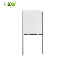Mosquitera con marco de aluminio para ventana corredera Vertical, mosquitera de fibra de vidrio retráctil para ventana