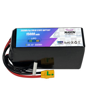 แบตเตอรี่โซลิดสเตตความปลอดภัยสูง 12S 44.4V 15Ah 15000mAh 10C 360Wh/kg 666Wh ปรับแต่งได้สำหรับ EVTOL และโดรนอุตสาหกรรม MAS-SSB- - Product Image 1