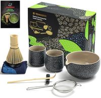 Ensemble Matcha Classique Personnalisé – Bol en Bambou et Céramique avec Bec Verseur 500ml, Kit de Voyage, Boîte Cadeau Personnalisable, Vente en Gros