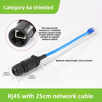 Connecteur de câble réseau automobile étanche IP68 en cuivre RJ45 M20 M22, adaptateur de prise de câble Ethernet extérieur en PVC