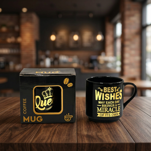 Golden print ceramic mug multicolor - Product Image 2