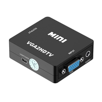 Adaptateur VGA2HDTV HD 1080p flambant neuf, mini convertisseur VGA vers HDTV avec câble USB, certifié CE pour PC, ordinateur portable, moniteur