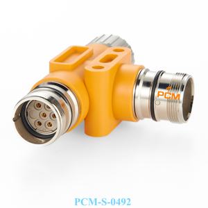 Fuente de alimentación <span class=keywords><strong>M23</strong></span> Divisor en T de 6 pines Macho a hembra Conector T circular de 3 vías Distribuidor Automatización Servo Motor Motion Profibus - Product Image 4