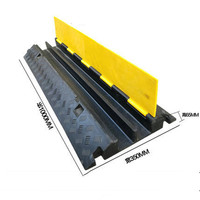 Nouvelle protection de câble extérieure 1 canal en PVC, rampe de câble, cache-câble de sol, ralentisseur pour applications routières 2/3/5 voies, brise-câble en caoutchouc