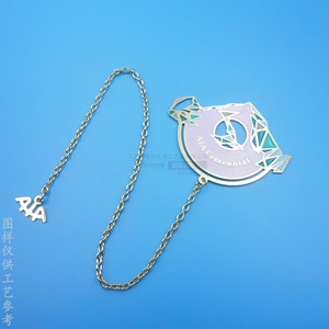 Metal <b>Bookmark</b> With Hollow Pattern And Chain Design 55mm Gold Color For Stationery Business Gifts - Product Image 1