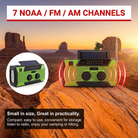 Radio de Emergencia AM FM con Alarma SOS, Linterna LED y Luz de Lectura, Alimentada por Energía Solar de 5000 mAh, para Preparación en Casos de Desastre