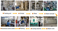 Machine de fabrication d'aliments pour animaux de compagnie entièrement automatique en forme de cœur, machine d'extrusion à la vapeur de haute qualité pour la production d'aliments secs pour animaux