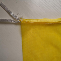 Sac tubulaire en maille PP Leno jaune, 30x50cm