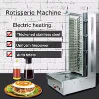 Machine électrique doner kebab Machine commerciale doner kebab Machine automatique sans fumée bbq grill kebab