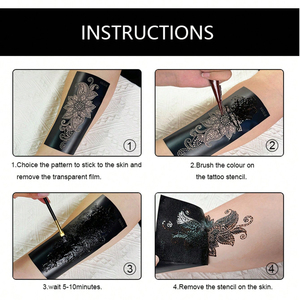 Pochoirs autocollants pour tatouages au <span class=keywords><strong>henné</strong></span> ethniques, motifs mandala, pour peinture corporelle mains et pieds, étanches, pour tatouages au <span class=keywords><strong>henné</strong></span> Mehndi - Product Image 3